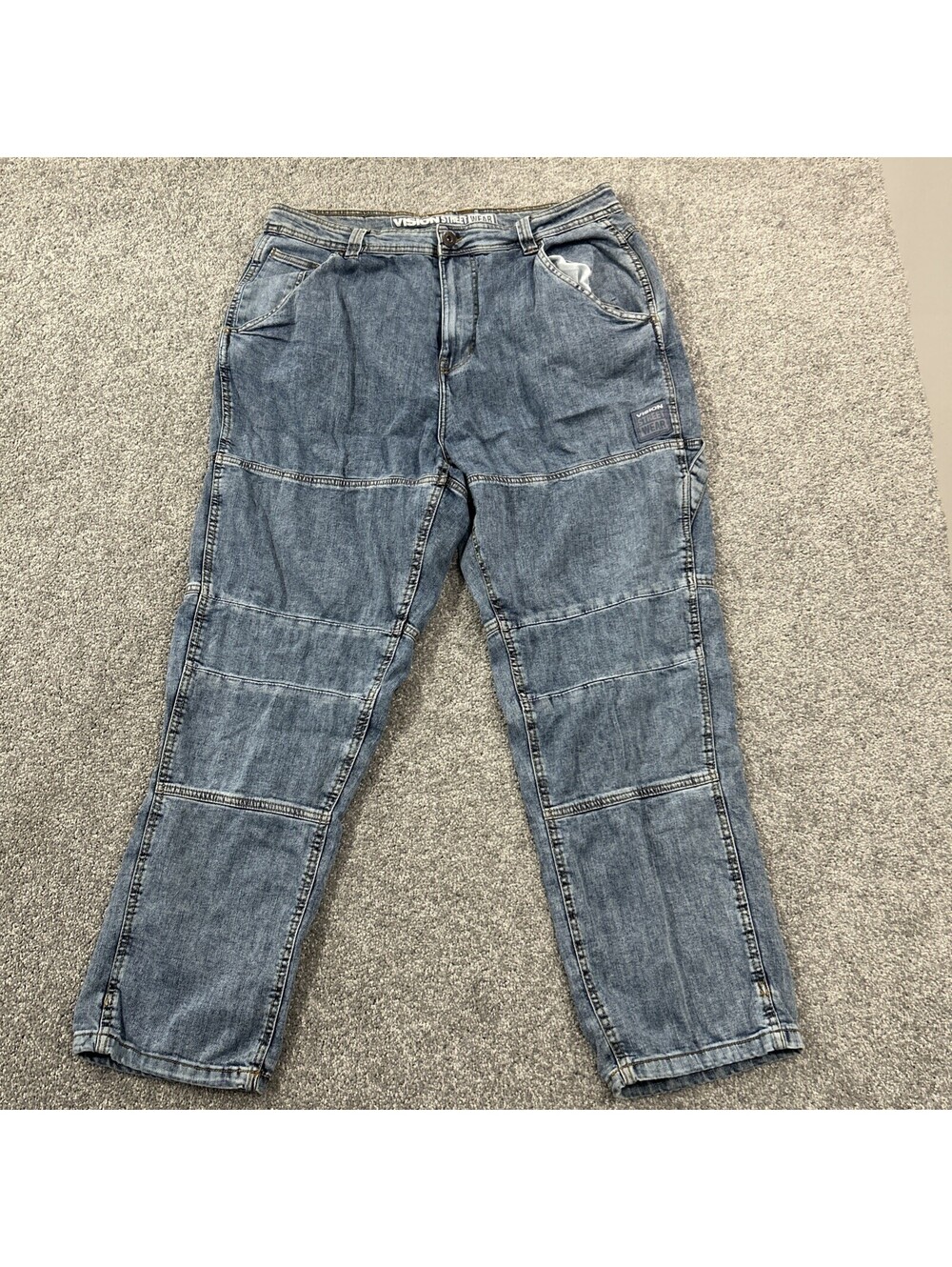 Vision Street Wear Oli Loose Fit Pants Men’s 36 Stone Wash Baggy Urban Style
